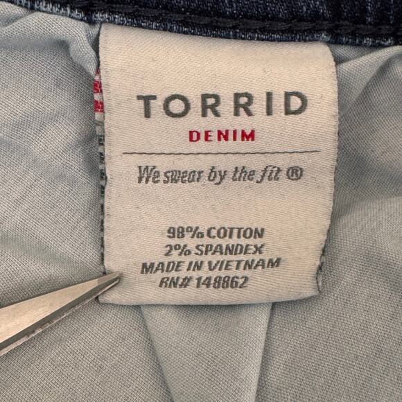 Torrid Jeans Women's 18R Skinny Ankle High-Rise Plus Size Medium Wash Blue Denim - Picture 6 of 12